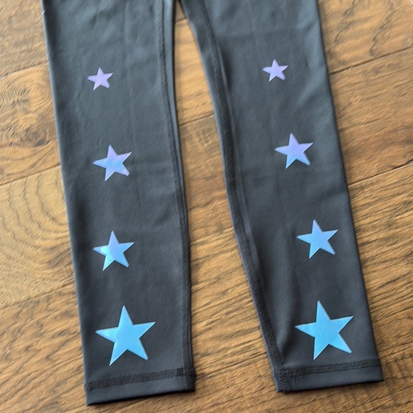 Wildfox Black Leggings with holographic star accents - Picture 5 of 5